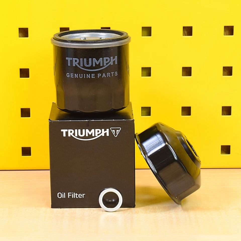 Original Triumph Filtre à Huile T1218001 Avec Clé de Et Joint - Photo 1/1