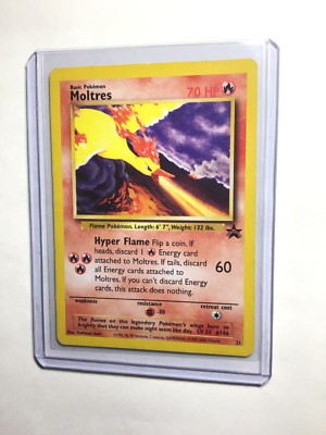 NM Pokemon MOLTRES Card BLACK STAR PROMO Set #21 Legendary Fire