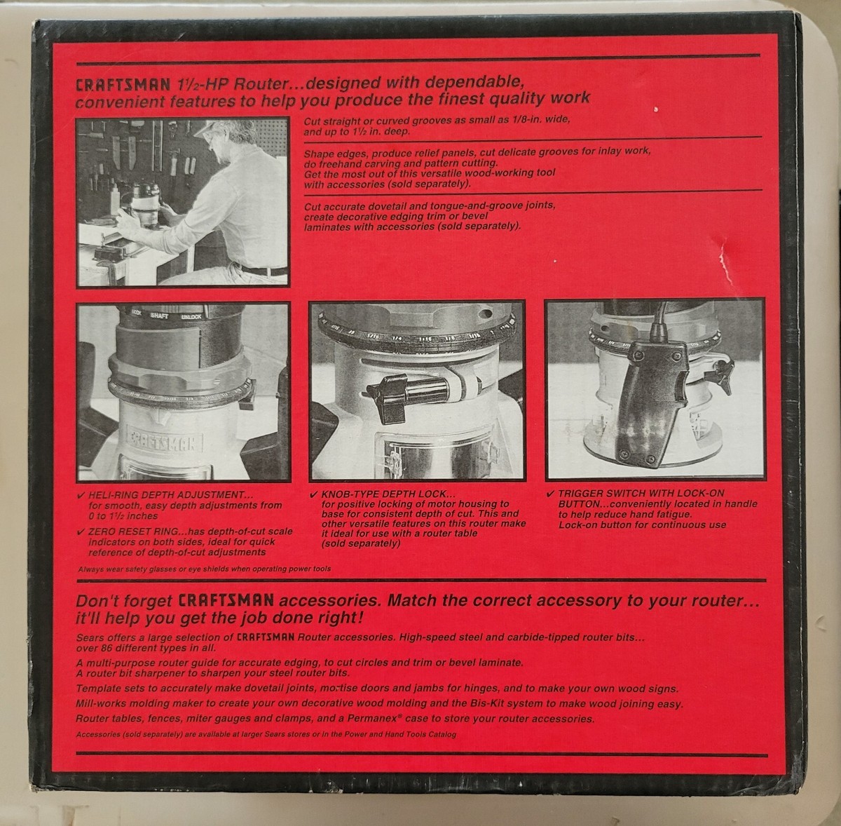 Craftsman Router 917575, 1-1/2 Horsepower Router with Built-In 