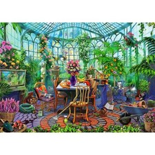 Diamond Painting Kit "Glass Garden House  Flowers" Full Rnd 11"x 15" 374916