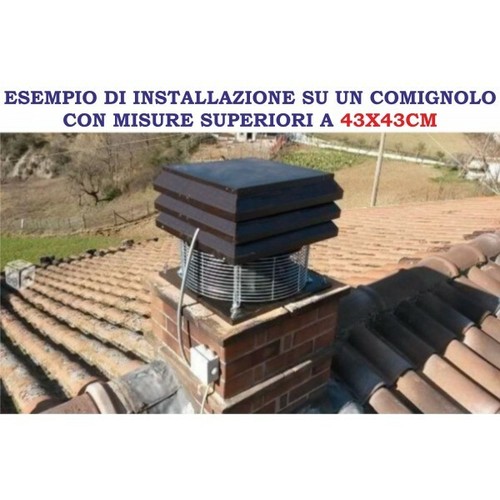 ASPIRATORE ASPIRAFUMO TORRINO GEMI PER CAMINI BARBECUE PIZZERIE STUFA - Imagen 4 de 12