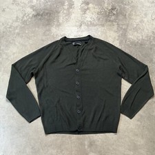 WP Weatherproof Sweater Mens Large Green Button Front Cardigan Grandpa Core