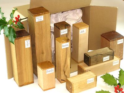 Drechselspindelrohlinge Geschenkauswahlbox.  Gemischte Größen und Arten. 28