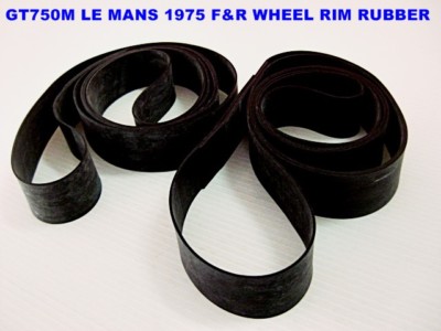 Fit SUZUKI GT750M LE MANS 1975 F&R WHEEL RIM TAPE RUBBER SET 2 Pcs. GENUINE [mi]