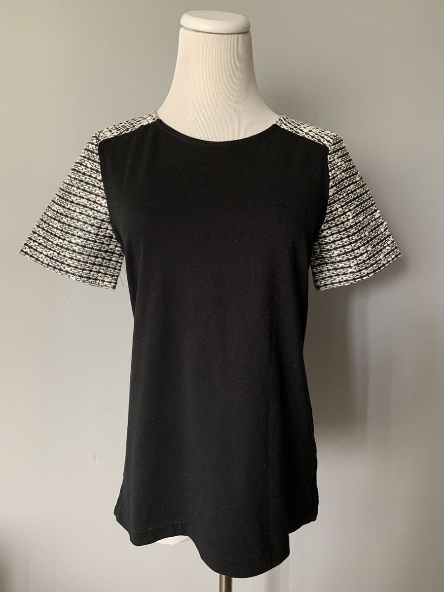 j crew black dress shirt J. CREW Size L Black Women Shirt