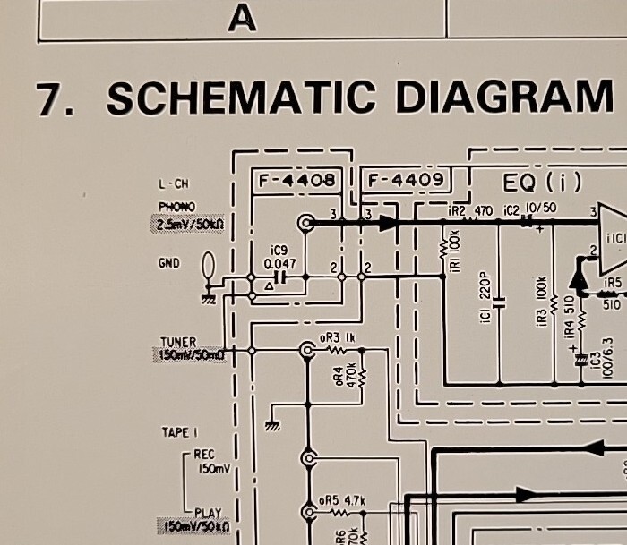 Service Schematic Diagram-Sansui A-1010 Integrated DC Servo Stereo