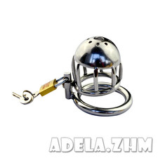 Stainless Steel Male Chastity Cage Device Metal Men's Locking Belt Restraint