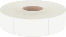 600 PCS Rectangular Stickers, Blank Write on Labels Self-Adhesive Roll White