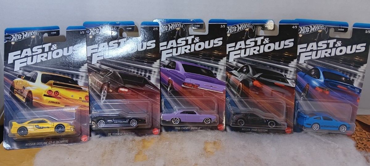 ミニカー Hot Wheels Fast & Furious Mattel Hot Wheels Fast & Furious Complete Set of 5 Nissan Pantera