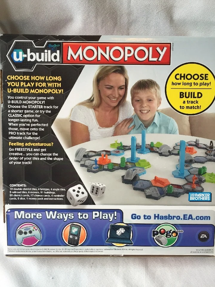 2148) Board Game U-Build Monopoly Hasbro Brand NEVER PLAYED - Image 2 of 4