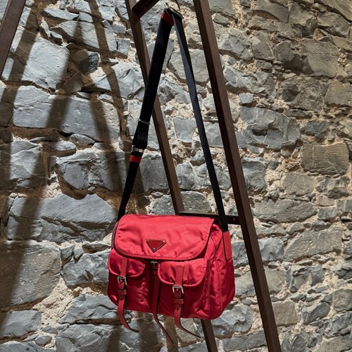 Prada 2020 Red Tessuto Nylon Messenger Bag - Picture 2 of 20