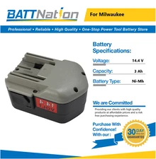 14.4V 3Ah NiMh Battery for Milwaukee 48-11-1000 48-11-1014 48-11-1024