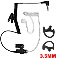 3.5mm Listen Only Acoustic Tube Police Headset Earpiece For Motorola & Earmold