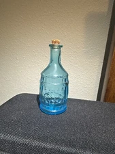 Vintage Wheaton NJ Dr. Chandler's Jamaica Ginger Root Bitters Barrel Bottle Blue