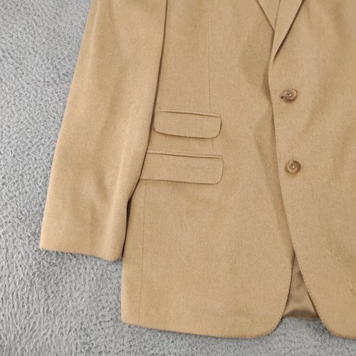 Ralph Lauren Jacket Mens 42L Tan Camel Hair Single Breasted Notch Lapel Blazer - Picture 20 of 24