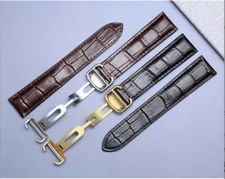 Single Ended Genuine Leather Watch Band Strap for Cartier 16 17 18 20 22 23 25mm