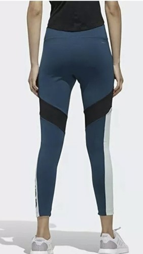 NUEVO CON ETIQUETAS Adidas Climalite Verde Azulado/Negro Colorblock Performance Leggings, Pequeños - Imagen 3 de 7
