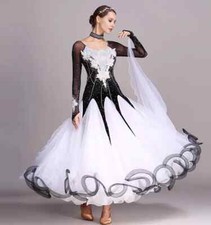 Ballroom Dance Dress Velvet Standard Dresses Modern Dance Costume Waltz Skirts