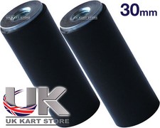 Karting 30mm X M10 Châssis Tube Pare-Choc Caoutchouc Embouts et Capuchons X 2