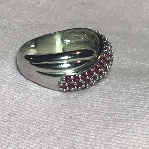 Anillo Rubí Plata de Ley 925 Talla 11 - Imagen 7 de 10