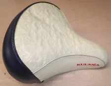 KULANA CREAM/NAVY SPRING COMFORT SEAT/SADDLE BIKE PART 749-56