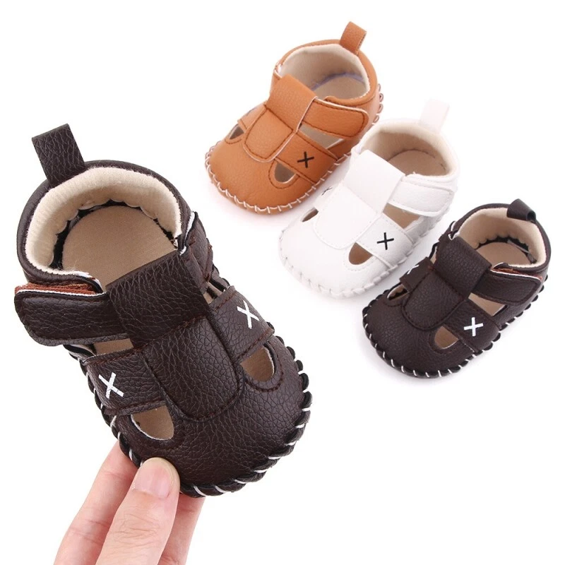 EE. UU. Bebé Recién Nacido Niñas Niños Suela Suave Zapatos Niños Pequeños Pre Caminante Zapatillas de Verano Foto 2 de 4