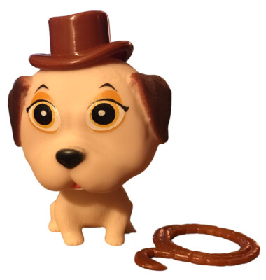 Wishkins Puppy Fantasy Hedda the Bulldog 2.5  Figure with Hat, Scarf and Rope