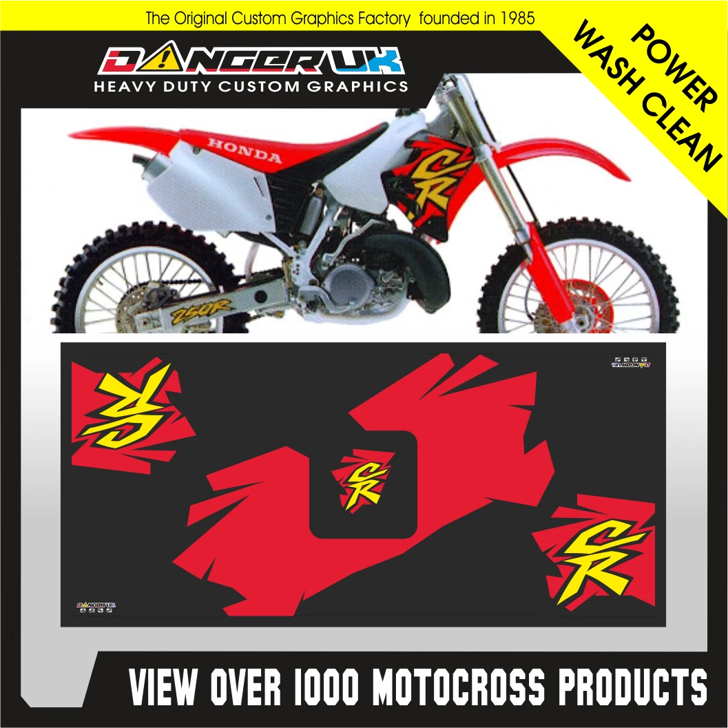 MX Honda CR CRF Retro MX Bike Mat 50cc 65cc 85cc 250cc 450cc