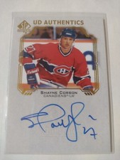 2021-22 Upper Deck UD Authentics Shayne Corson Auto Autograph 