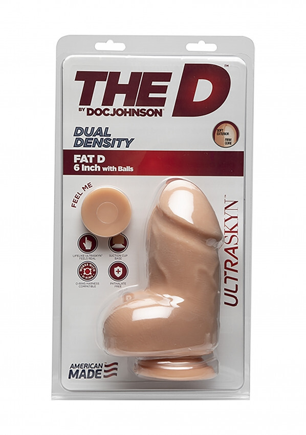 Dildo grosso chiaro dual density Fat D + Balls ULTRASKYN