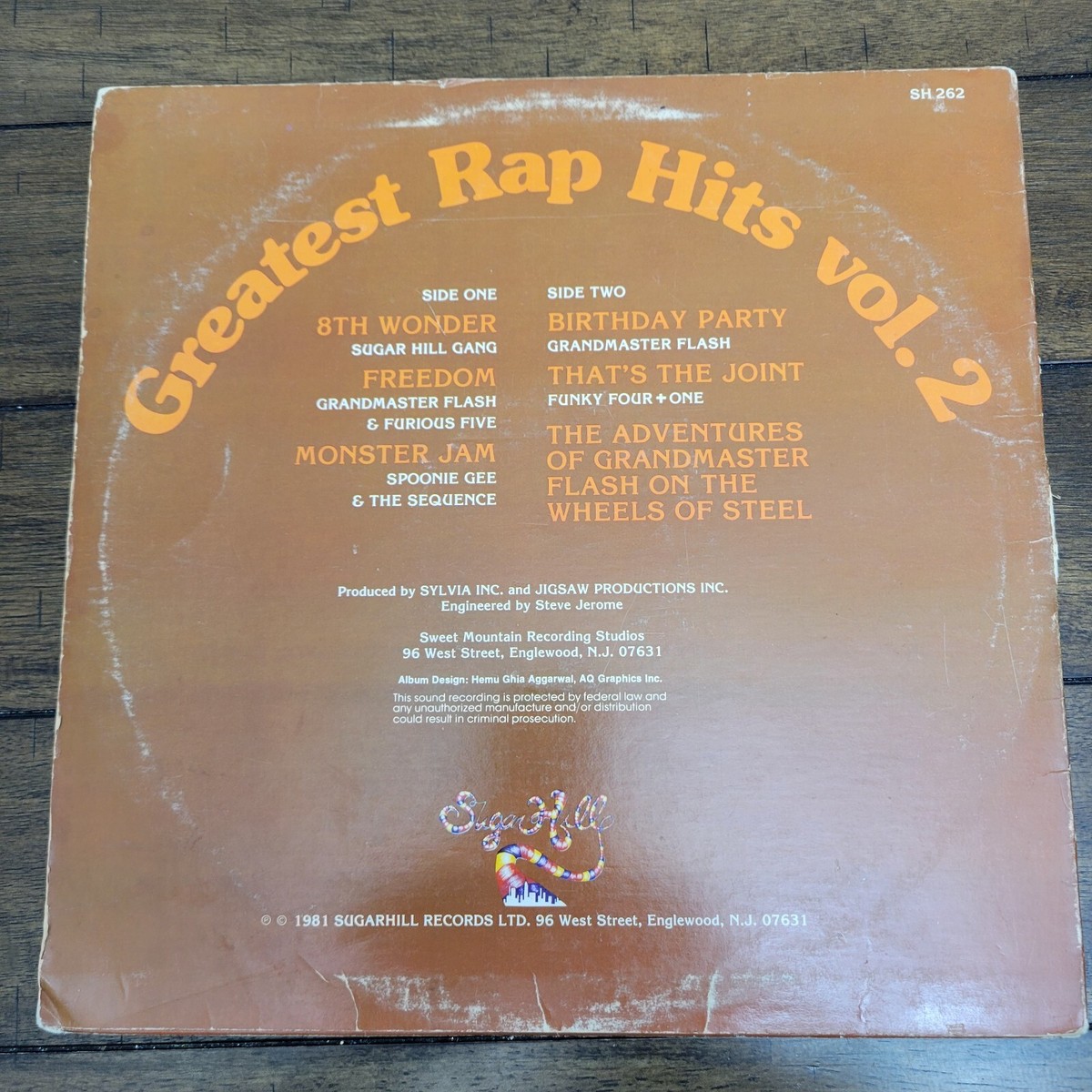 Greatest Rap Hits Vol. 2 LP - SUGAR HILL RECORDS - SH 262 VG | eBay