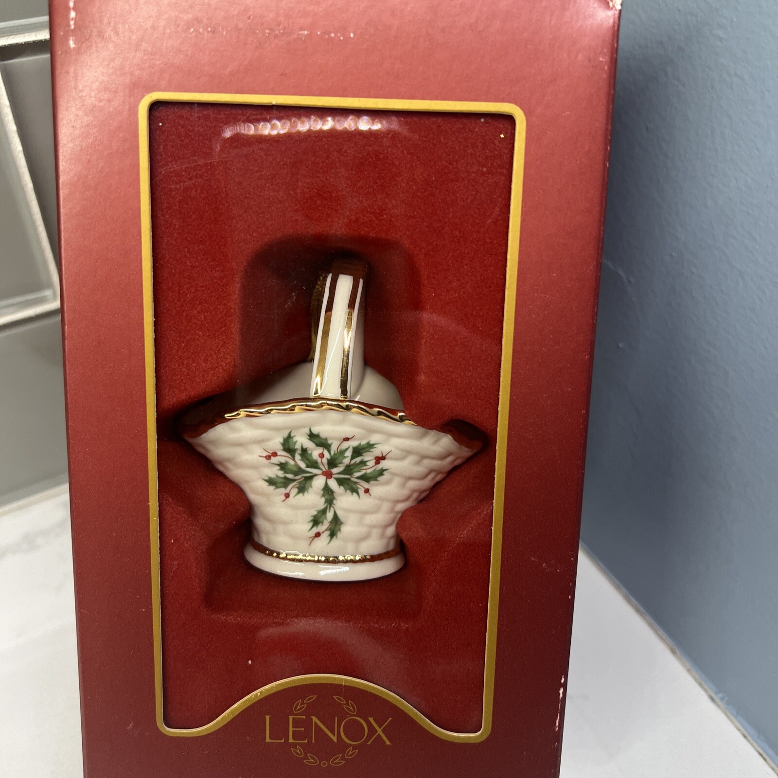 Holiday Basket Lenox Porcelain Ornament