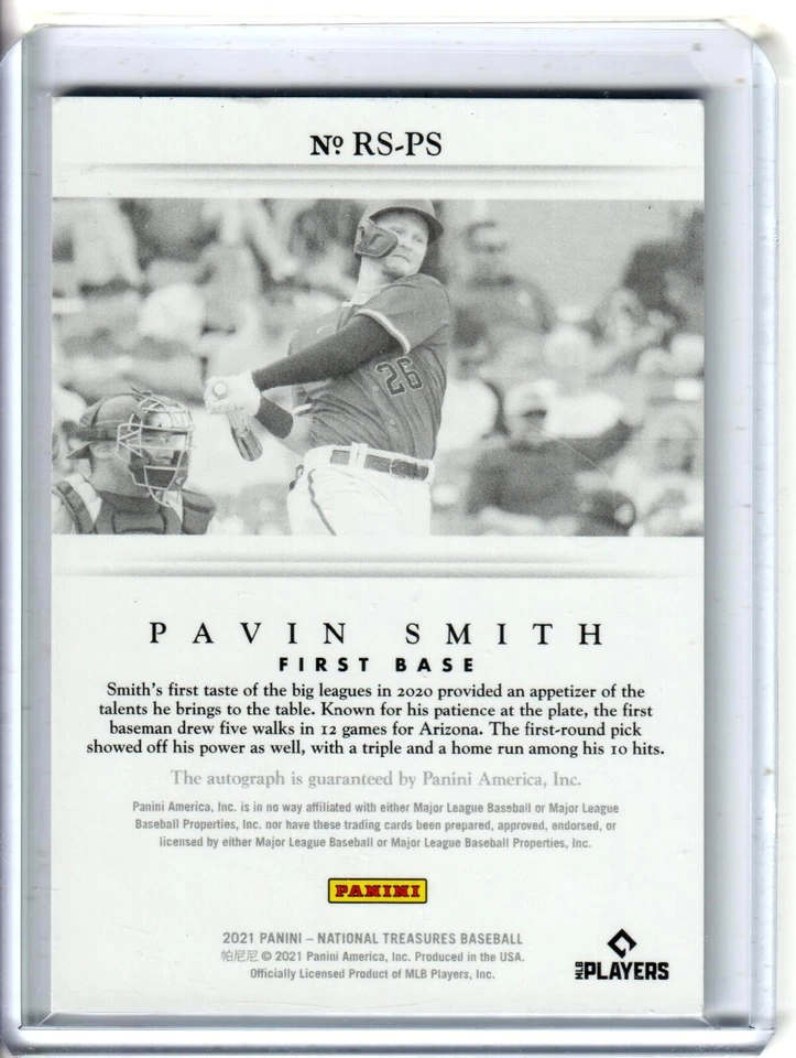 2021 Panini National Treasures Pavin Smith Rookie Auto /99 RC (Corners) - Image 2 of 2