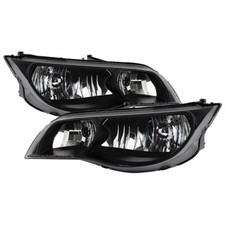 Saturn 03-07 Ion 2dr Coupe Black Housing Replacement Headlights 2 3 Red Line