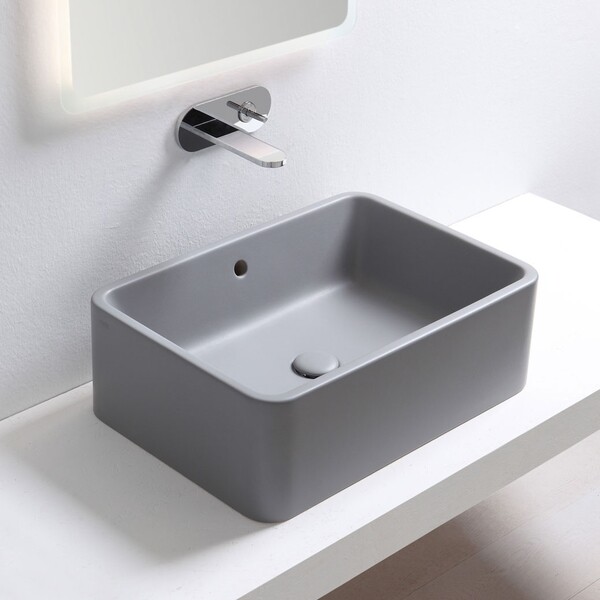 Cielo Shui Lavabo da appoggio rettangolare 60x42 cm Sanitari Bagno moderno Ce... Cielo Shui Lavabo da appoggio rettangolare 60x42 cm Sanitari Bagno moderno Ce...