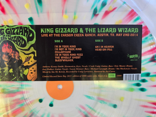 King Gizzard & The Lizard Wizard Live At The Carson Creek Ranch LP Album ltd ed - Imagen 2 de 13