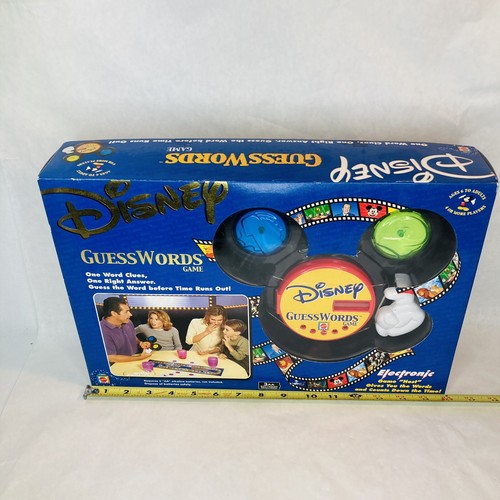Gioco da tavolo elettronico Disney Guess Words 2001 vintage completo Mattel - Foto 7 di 11