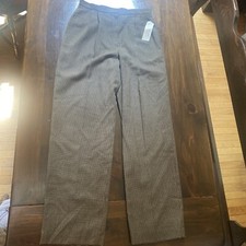 Vintage Jones New York Country Plaid 100 Worsted Wool Pants Lined Size 10 NWT