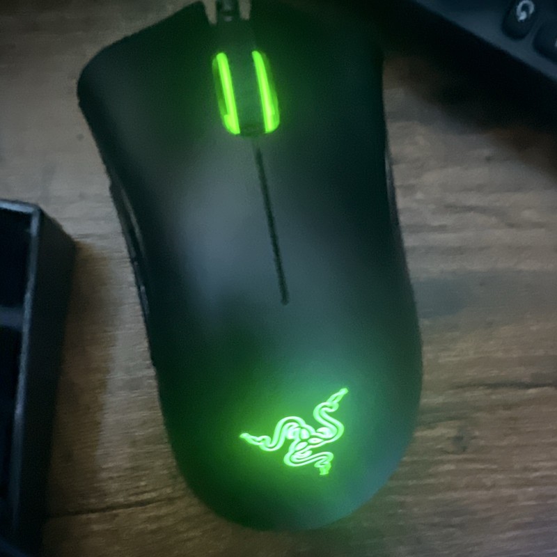 Razer Wired Optical Gaming Mouse w/ Green LED Lighting, Black/Green
