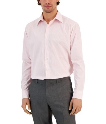 Club Room Mens Check Button Down Dress Shirt
