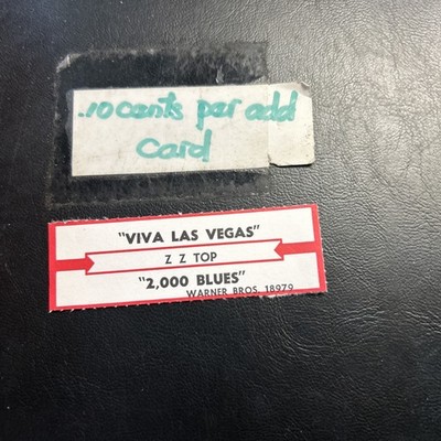 1 JUKEBOX TITLE STRIP Zz Top Viva Las Vegas/2000 Blues Warner Bros 45 add ship.1