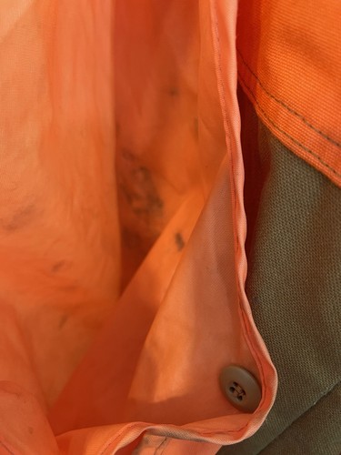 Vintage SafTBak Game Hunting Vest Tan Blaze Orange Mens Size Small USA Made - Picture 5 of 16
