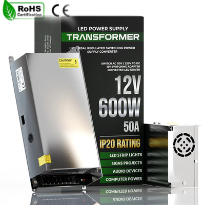 DC12V 50A 600W, DC Universal geregeltes Schaltnetzteil DC 12 Volt LED-Treiber