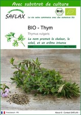 SAFLAX - BIO - Thym - 800 graines - Avec substrat - Thymus