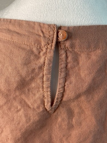 Liz Claiborne Women’s Medium Peach Raw Hem Linen Sleeveless Tank Lagen Look - Picture 5 of 10