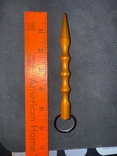Personal Safety Kubaton Keychain - Orange/Gold 