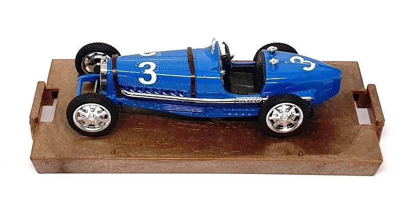 Brumm 1/43 Scale R42 - 1933 Bugatti Type 59 HP 230 Race Car #3 - Blue - Image 4 of 4