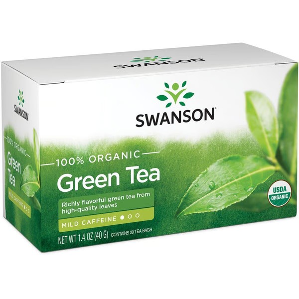 Swanson 100% Organic Green Tea 20 Sachets