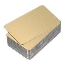 30PCS 0.8mm Stainless Steel Metal Business Cards Brushed Name Card, Gold