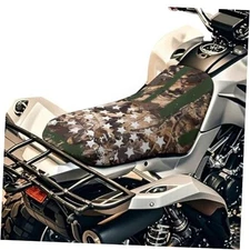 ATV Seat Cover Waterproof Material Non-Slip 4 Wheeler Seat Camo Hunting Flag